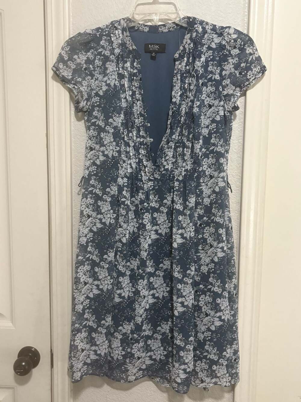 MSK Petite Floral Print Chiffon Dress Size 8P